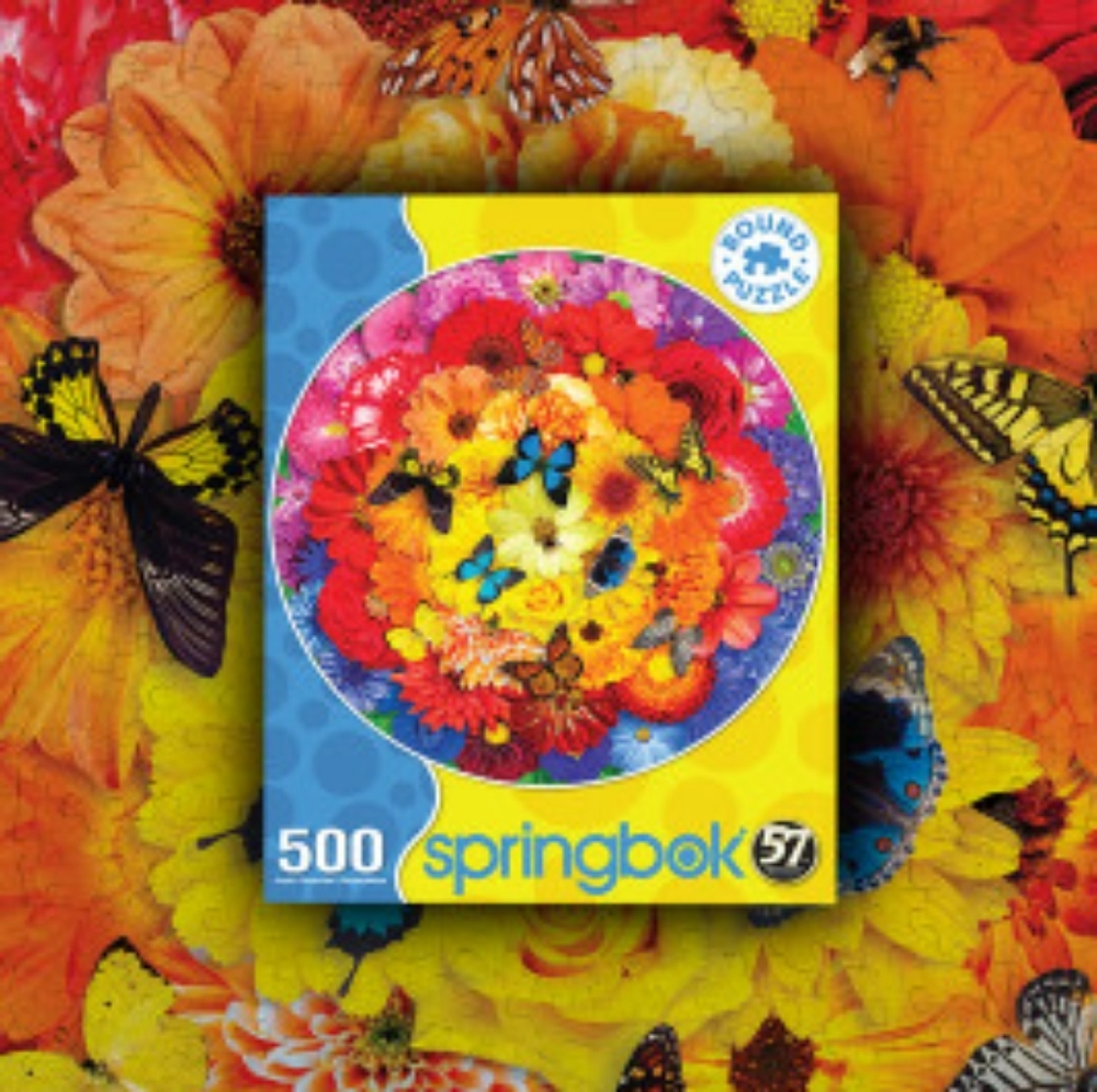 Colourful Bloom 500pc round puzzle